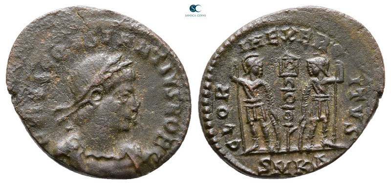 Constantius II, as Caesar AD 337-347. Cyzicus
Follis Æ

17 mm, 1,72 g



...