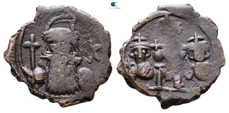 Constans II, with Constantine IV, Heraclius, and Tiberius AD 641-668. Constantin...