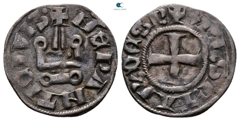 Principality of Achaea. Philippe de Taranto AD 1307-1313. 
Denier Tournois BI
...