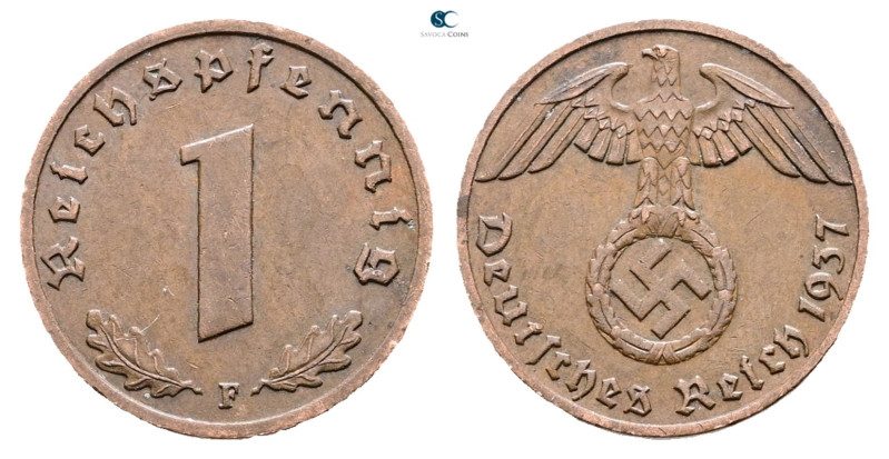 Germany. AD 1937. 
1 Reichspfennig 1937 F

 mm, 2 g



Good Very Fine