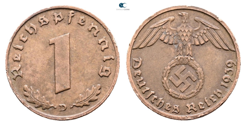 Germany. AD 1939. 
1 Reichspfennig 1939 D

 mm, 2 g



Very Fine