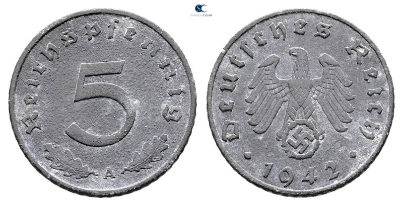 Germany. AD 1942. 
5 Reichspfennig 1942 A

 mm, 2,5 g



Very Fine