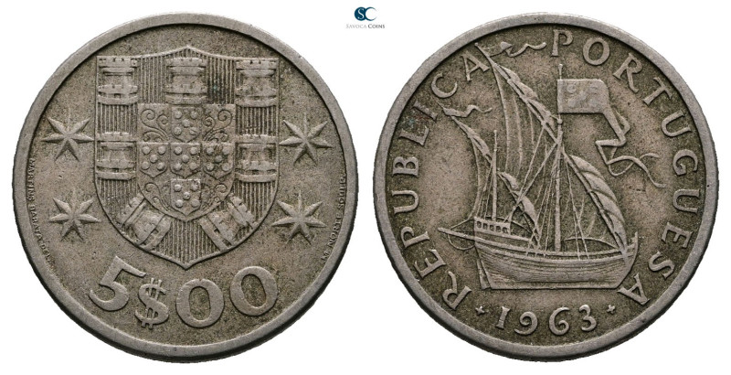 Portugal. AD 1963. 
5$00 nd

24 mm, 6,90 g



Very Fine