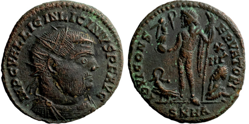 Licinius I (308-324 AD). Heraclea mint. AE follis. Obv.: IMP C VAL LICIN LICINIV...