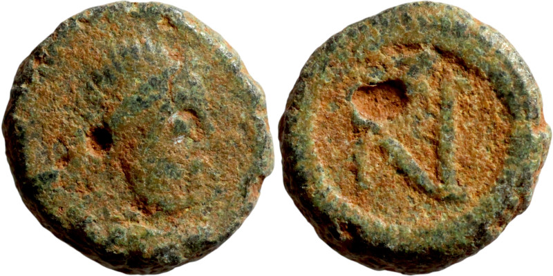 Uncertain reign (4t-6th cenruty AD). AE follis / 9mm 0,95g