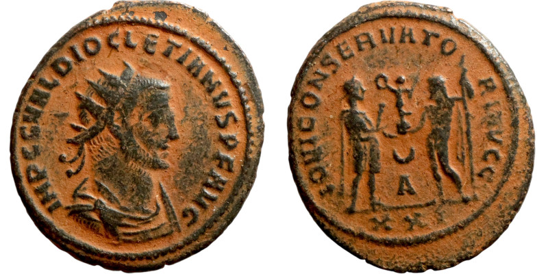 Diocletian (284-294 AD). Billon antoninianus. Obv.: IMP C C VAL DIOCLETIANVS AVG...