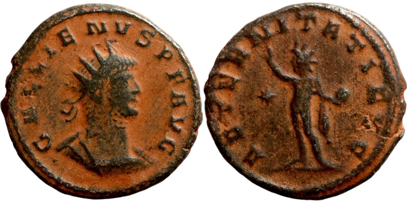 Gallienus (253-268 AD). Billon antoninianus. Obv.: GALLIENVS AVG, radiate head r...