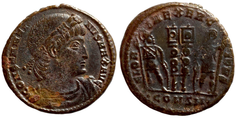 Constantine II (caesar, ca. 330-335 AD); . Constantinople mint ?. AE follis. Obv...