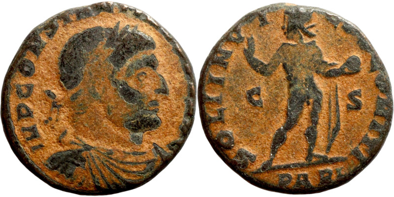 Constantinus I. (307-337 AD). Follis. Obv: IMP CONSTANTINVS AVG. laureate bust o...