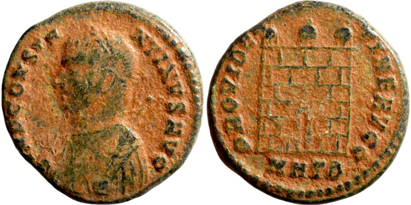 Constantine I, AE follis Obverse: .CONSTAN-TINVS AVG, draped bust, Reverse: PROV...