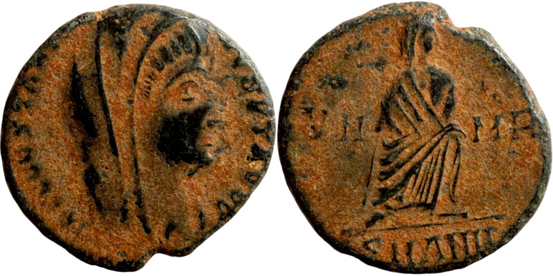 Divus Constantine i (337-340). Follis Obv: DV CONSTANTINVS PT AVGG, veiled head ...