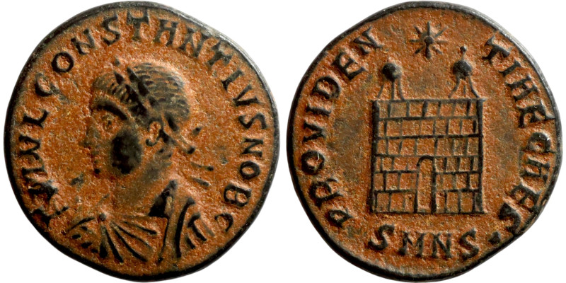 Arcadius ( 395-408) Nummus. Obverse: DN ARCADIVS P F AVG, pearl-diademed, draped...