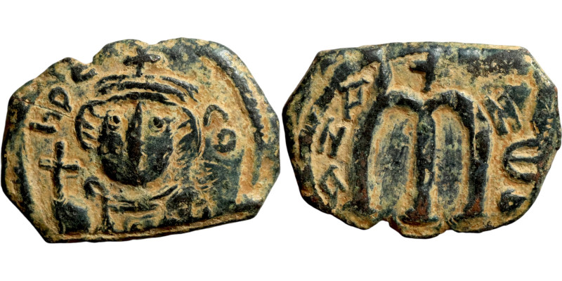 Heraclonas (638-631) Follis. Constantinople. Obverese: INPERP CONST, Bust Facing...