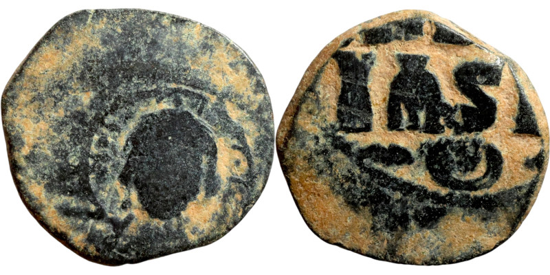 Anonymous Follis attributed to Basil II (976-1025) Obverse: +ЄMMA-NOVH / IC-XC N...