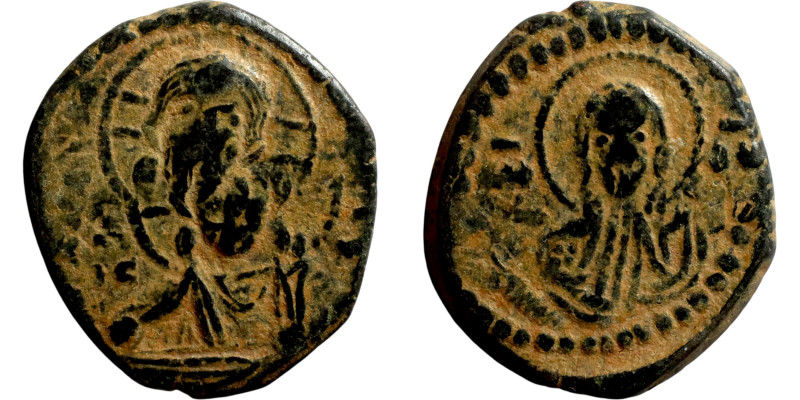 Anonymous Follis attributed to Romanus IV (1068-1071). Obverse: IC-XC, nimbate b...