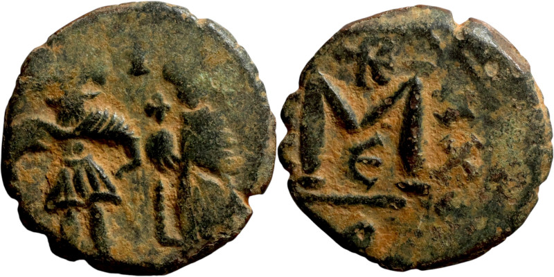 Heraclius and Hercalius Constantine (610-641) Follis. Obverse: Heraclius on left...