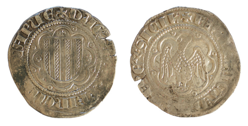 Federico III D'Aragona (1296-1337). Messina. Pierreale Ag gr. 3,17. Spahr, 5; DB...