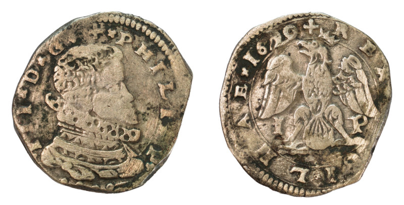 Filippo III di Spagna (1598-1621) . 1620. Messina. 4 tarì Ag gr.10,15. Spahr, 41...