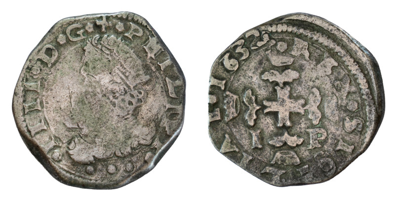 Filippo IV di Spagna (1621-1665) . 1632. Messina. 3 tarì Ag gr.7,57. Spahr, 53; ...