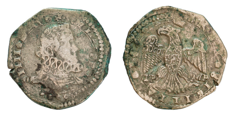 Filippo IV di Spagna (1621-1665) . 1649. Messina. 4 tarì Ag gr.10,45. Spahr, 23;...