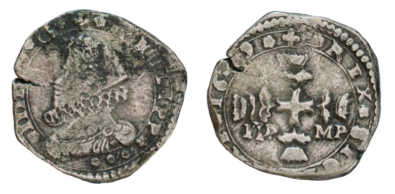 Filippo IV di Spagna (1621-1665) . 1649. Messina. 3 tarì Ag gr.7,69. Spahr, 66; ...