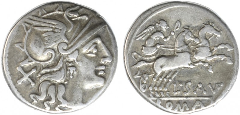Romanas - República - L. Saufeius - Denário

Denário, 152 a.C., X/L SAVF, RCV ...