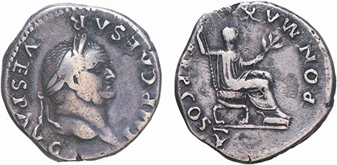 Roman - Vespasian (69-79) - Denarius

Denarius, IMP CAESAR VESP AVG/PON MAX TR...