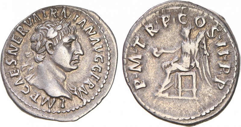 Romanas - Trajano (98-117) - Denário

Denário, P M TR P COS II P P, RCV 3143, ...