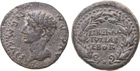 Hispano-Romanas - Ebora - Época de Augusto (27 a.C.-14 d.C.) - Asse

Ase, Évora, PERM CAES AVG P M/LIBERAL-IVLIAE-EBOR, Rara, G.01.02, Burgos 902, 1...