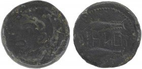 Hispano-Romanas - Salacia - Asse

Asse, entre 150 e 50 a.C., Alcácer do Sal, KeToVION, G.10.01.var, Burgos 1625, 15,93g, BC+