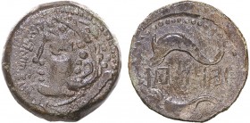 Hispano-Romanas - Salacia - Asse

Asse, entre 150 e 50 a.C., Alcácer do Sal, CANTNIA EONIA/KeToVION, Rara, G.13.02, Burgos 1628/1629, 14,01g, MBC+