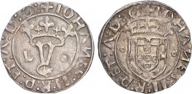 D. João II - Vintém

Vintém, L-o, Lisboa, G.14.15, 1,85g, MBC+