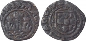 D. Manuel I - Ceitil

Ceitil, castelo com muralha bipartida, escudo com escudetes salientes e besantes incusos, Magro 2.1.12, 1,43g, BC
