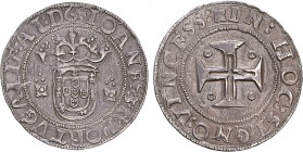 D. João III - Tostão

Tostão, 3 pontos sobre os florões, Lisboa, 2.º tipo, anverso: ..:AL:D G/reverso: legenda separada por 2 pontos, G.131.01.var, ...