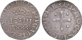 D. João III - Real Português Dobrado

Real Português Dobrado, anverso: início legenda às 10h e "CC" invertidos, G.90.06, 7,08g, MBC