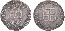 D. Sebastião I - Tostão

Tostão, Lisboa, 2.º tipo, G.53.03, 8,27g, BC+