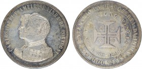 D. Carlos I - 1000 Réis 1898

1000 Réis 1898, 4.º Centenário Descoberta Índia, G.14.01, quase BELA