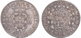 Angola - D. José I - 12 Macutas 1770

12 Macutas 1770, G.14.03, lindo MBC