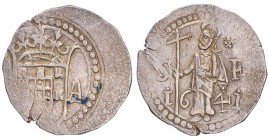 Índia - D. Filipe III - Duas Tangas 1641

Duas Tangas 1641, G-A, Goa, São Filipe, G.17.02, FV F3.10, KM.66, 4,37g, MBC