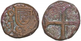 Índia - D. Filipe III - Bazaruco 162(..)

Bazaruco 162(..), Dio; Em "Dinheiro Luso-Indiano", Ferraro Vaz refere estas moedas, datadas de 1627 e 1628...