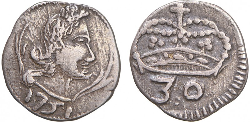 Índia - D. José I - Meia Tanga 1751

Meia Tanga 1751, Goa, Rara, G.42.01, FV J...