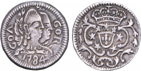 Índia - D. Maria I e D. Pedro III - Tanga 1784

Tanga 1784, Goa, Muito Rara, G.05.01, FV M1.62, KM.194, 1,08g, BELA