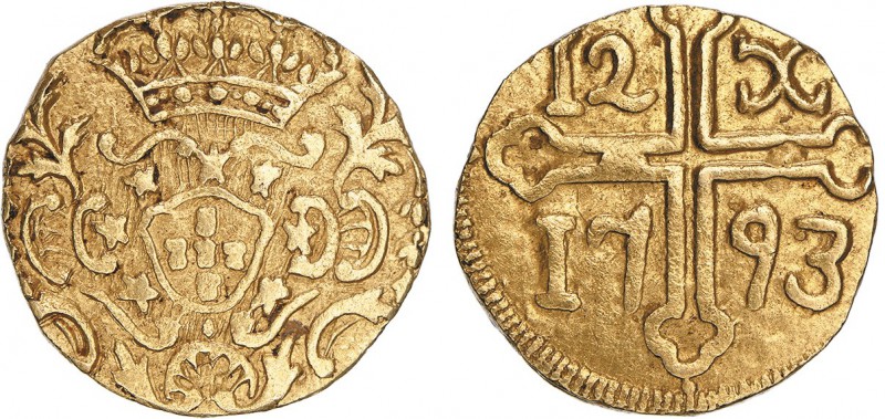 Índia - D. Maria I - S. Tomé de 12 Xerafins 1793

Ouro - S. Tomé de 12 Xerafin...