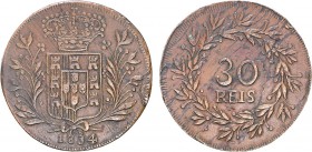Índia - D. Maria II - Ensaio 30 Réis 1834

Ensaio 30 Réis 1834, Cobre, Goa, RÉIS, moeda reproduzida no catálogo A. Gomes, Rara, G.E6.01, FV M2.07, K...