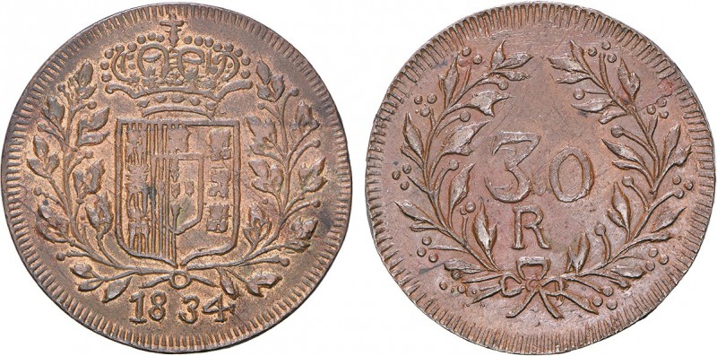 Índia - D. Maria II - Ensaio 30 Réis 1834

Ensaio 30 Réis 1834, Cobre, Goa, R,...