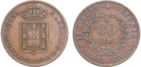 Moçambique - D. Maria II - 80 Réis 1840

80 Réis 1840, G.03.01, 14,40g, MBC