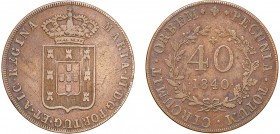 Moçambique - D. Maria II - 40 Réis 1840

40 Réis 1840, G.02.01, 7,50g, MBC-