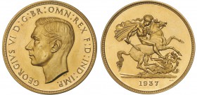 United Kingdom

Gold - 5 Pounds 1937, KM.861, Choice Extremely Fine