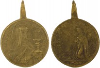 Medalha religiosa do séc. XVIII:

Sta. Clara / Beata Coleta. Circular (Ø24mm), bronze, MBC.