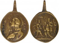 Medalha religiosa do séc. XVIII:

S. João Batista / Adoração dos Reis Magos. Oval 23x22 mm, bronze, MBC.